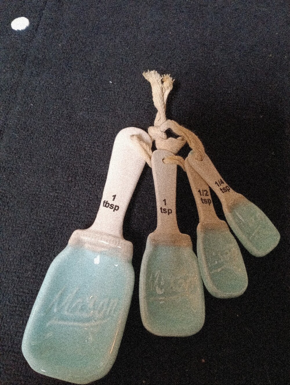 Porcelain Ceramic Vintage Inspired Madon Jar Measuring Spoons